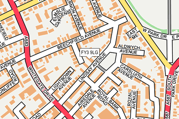 FY3 9LG map - OS OpenMap – Local (Ordnance Survey)