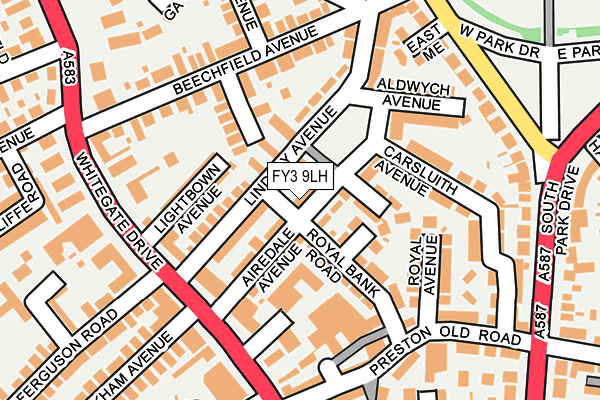 FY3 9LH map - OS OpenMap – Local (Ordnance Survey)