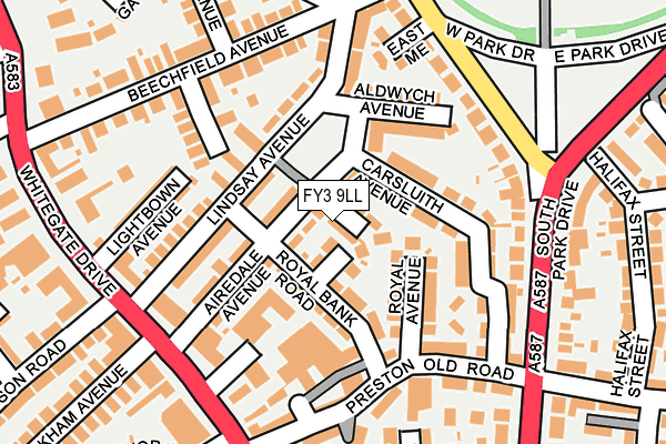 FY3 9LL map - OS OpenMap – Local (Ordnance Survey)