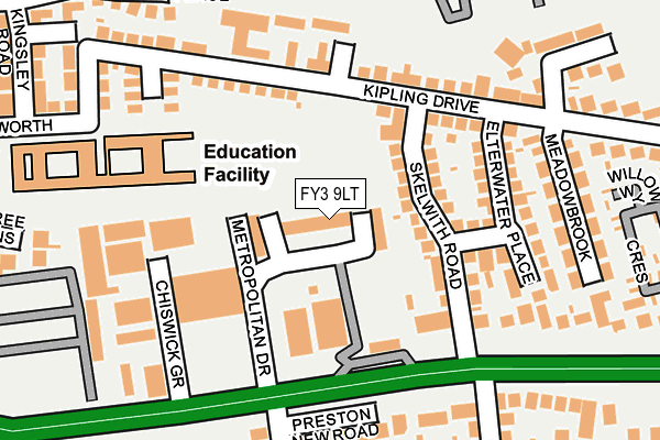 FY3 9LT map - OS OpenMap – Local (Ordnance Survey)