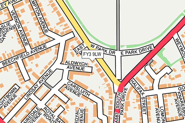 FY3 9LW map - OS OpenMap – Local (Ordnance Survey)