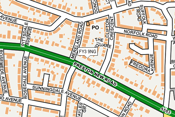 FY3 9NG map - OS OpenMap – Local (Ordnance Survey)