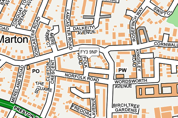 FY3 9NP map - OS OpenMap – Local (Ordnance Survey)