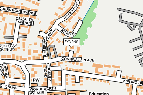 FY3 9NS map - OS OpenMap – Local (Ordnance Survey)