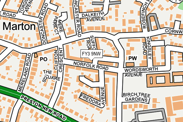 FY3 9NW map - OS OpenMap – Local (Ordnance Survey)