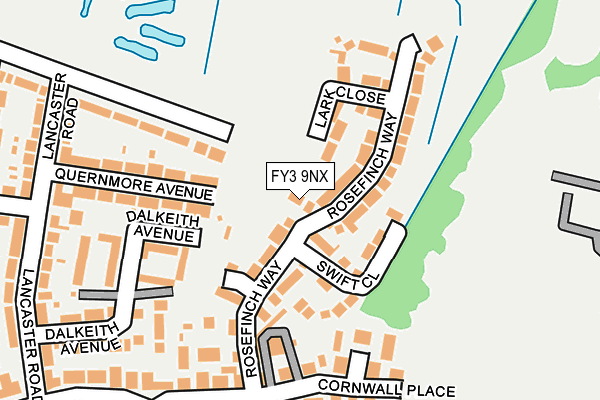 FY3 9NX map - OS OpenMap – Local (Ordnance Survey)