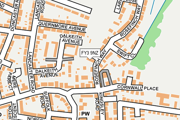 FY3 9NZ map - OS OpenMap – Local (Ordnance Survey)