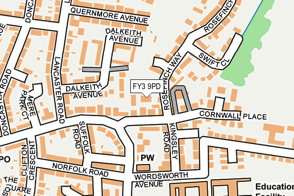 FY3 9PD map - OS OpenMap – Local (Ordnance Survey)
