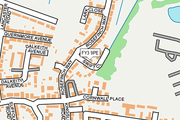 FY3 9PE map - OS OpenMap – Local (Ordnance Survey)