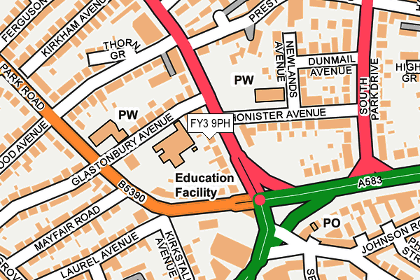 FY3 9PH map - OS OpenMap – Local (Ordnance Survey)