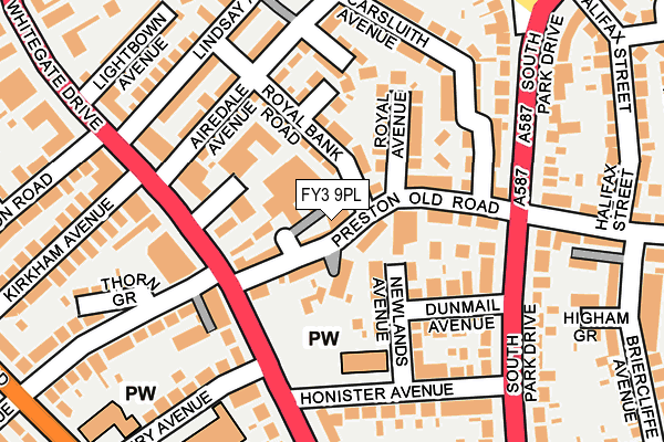FY3 9PL map - OS OpenMap – Local (Ordnance Survey)