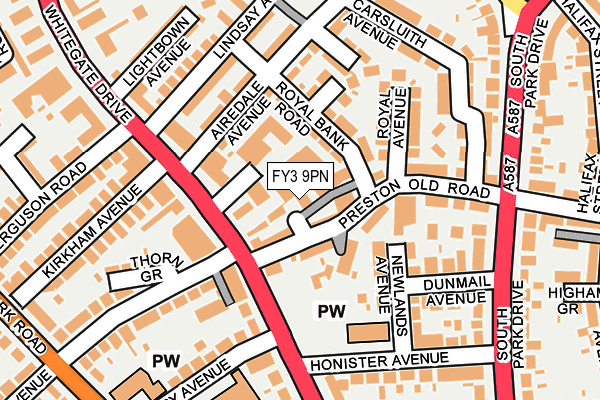 FY3 9PN map - OS OpenMap – Local (Ordnance Survey)