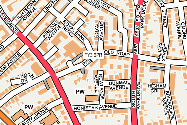 FY3 9PR map - OS OpenMap – Local (Ordnance Survey)