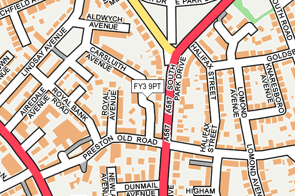 FY3 9PT map - OS OpenMap – Local (Ordnance Survey)