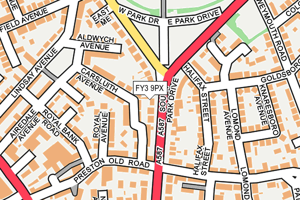 FY3 9PX map - OS OpenMap – Local (Ordnance Survey)