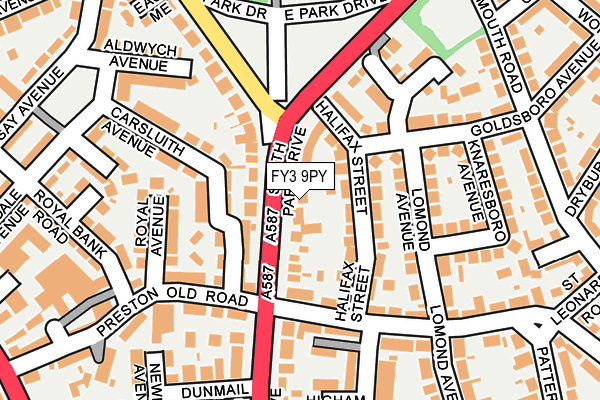 FY3 9PY map - OS OpenMap – Local (Ordnance Survey)