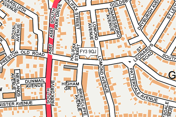 FY3 9QJ map - OS OpenMap – Local (Ordnance Survey)