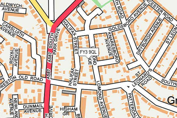 FY3 9QL map - OS OpenMap – Local (Ordnance Survey)