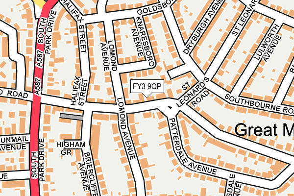 FY3 9QP map - OS OpenMap – Local (Ordnance Survey)