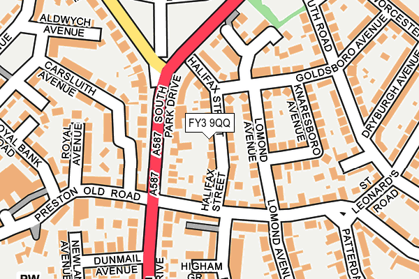 FY3 9QQ map - OS OpenMap – Local (Ordnance Survey)