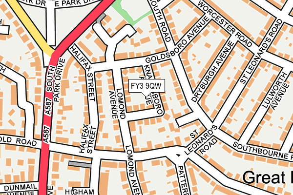 FY3 9QW map - OS OpenMap – Local (Ordnance Survey)