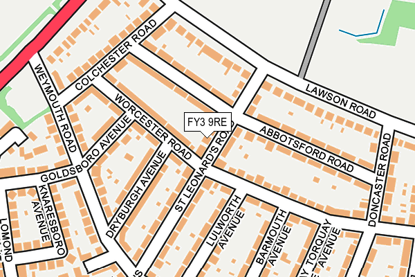 FY3 9RE map - OS OpenMap – Local (Ordnance Survey)