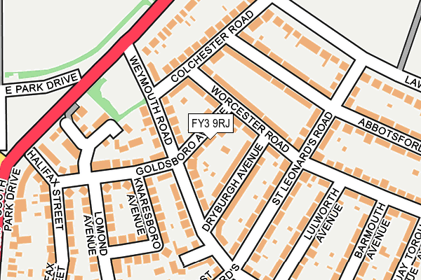 FY3 9RJ map - OS OpenMap – Local (Ordnance Survey)