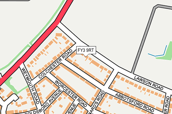 FY3 9RT map - OS OpenMap – Local (Ordnance Survey)