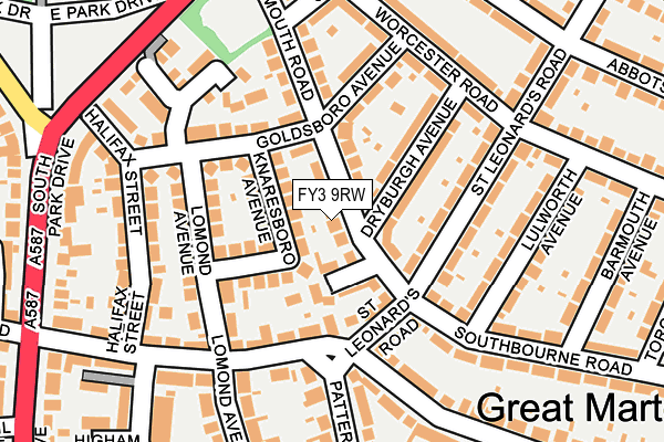FY3 9RW map - OS OpenMap – Local (Ordnance Survey)