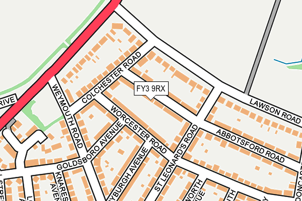 FY3 9RX map - OS OpenMap – Local (Ordnance Survey)