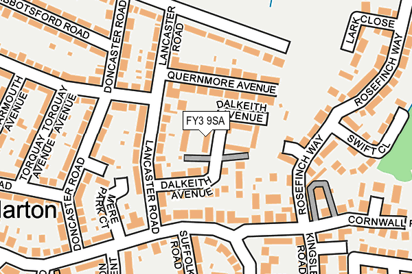 FY3 9SA map - OS OpenMap – Local (Ordnance Survey)