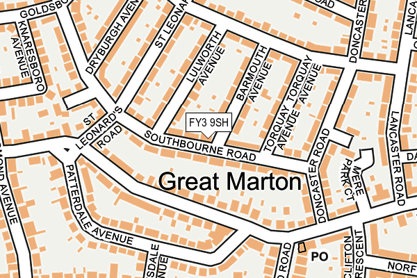 FY3 9SH map - OS OpenMap – Local (Ordnance Survey)