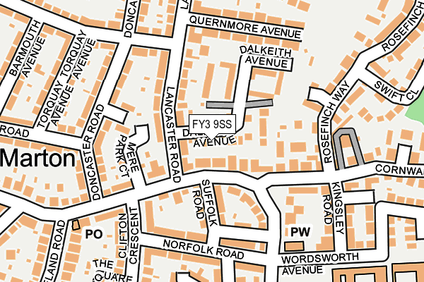 FY3 9SS map - OS OpenMap – Local (Ordnance Survey)