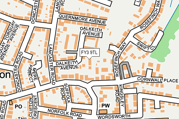 FY3 9TL map - OS OpenMap – Local (Ordnance Survey)