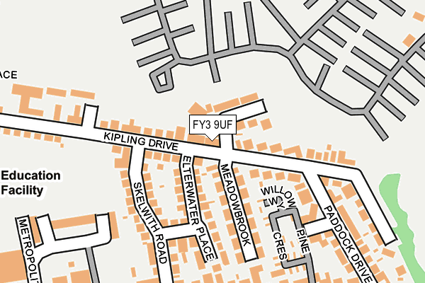 FY3 9UF map - OS OpenMap – Local (Ordnance Survey)
