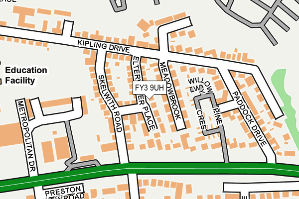 FY3 9UH map - OS OpenMap – Local (Ordnance Survey)