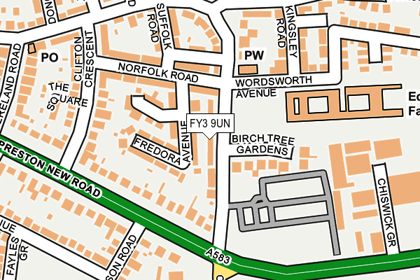 FY3 9UN map - OS OpenMap – Local (Ordnance Survey)