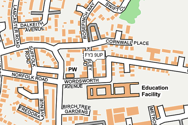 FY3 9UP map - OS OpenMap – Local (Ordnance Survey)