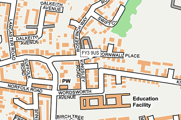 FY3 9US map - OS OpenMap – Local (Ordnance Survey)