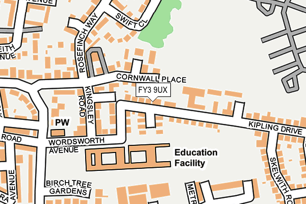 FY3 9UX map - OS OpenMap – Local (Ordnance Survey)