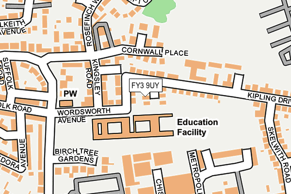 FY3 9UY map - OS OpenMap – Local (Ordnance Survey)