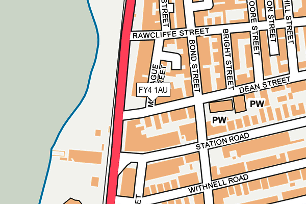 FY4 1AU map - OS OpenMap – Local (Ordnance Survey)