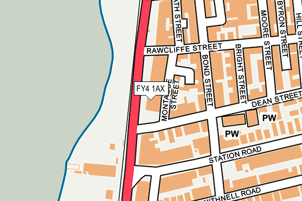 FY4 1AX map - OS OpenMap – Local (Ordnance Survey)