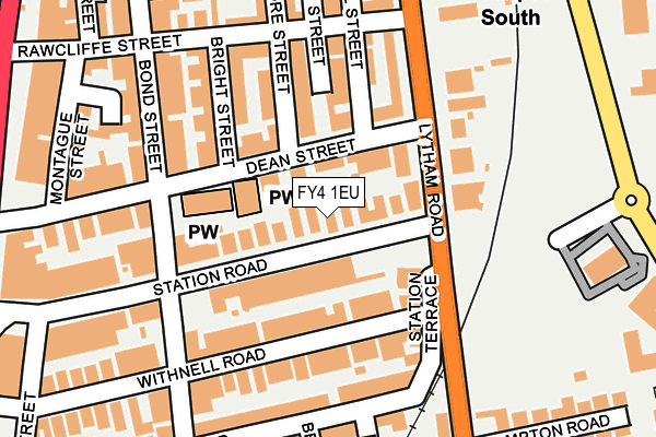 Map of THE WILFORD HOTEL BLACKPOOL LTD at local scale