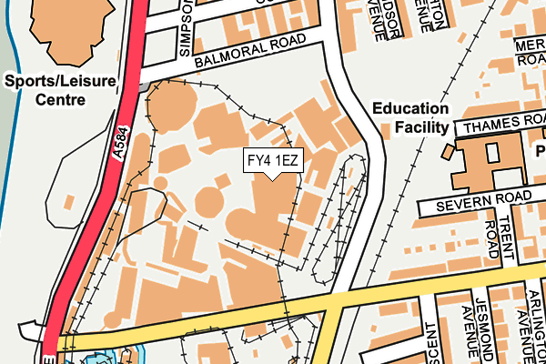 FY4 1EZ map - OS OpenMap – Local (Ordnance Survey)