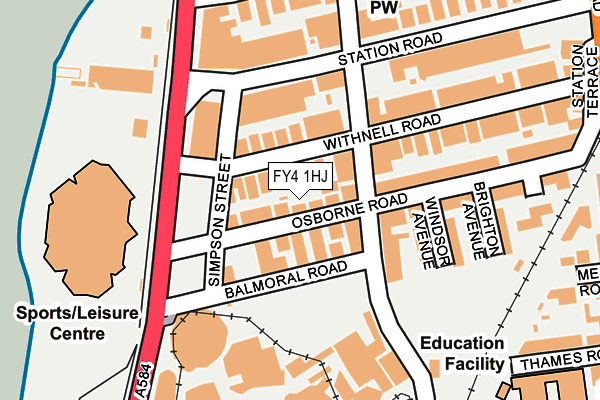 FY4 1HJ map - OS OpenMap – Local (Ordnance Survey)