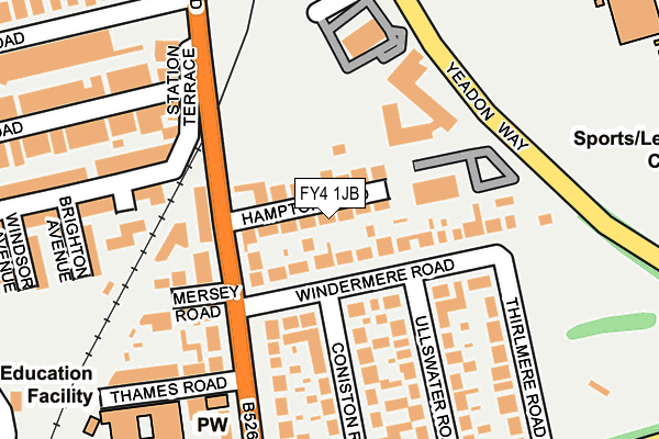 FY4 1JB map - OS OpenMap – Local (Ordnance Survey)