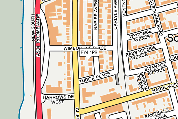 FY4 1PB map - OS OpenMap – Local (Ordnance Survey)