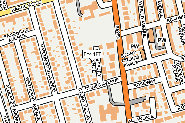 FY4 1PT map - OS OpenMap – Local (Ordnance Survey)
