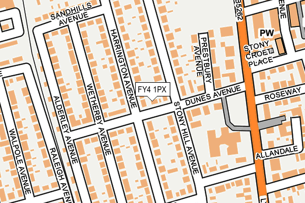 FY4 1PX map - OS OpenMap – Local (Ordnance Survey)